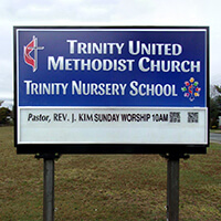 Church Sign for Trinity United Methodist Church