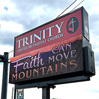 Church Sign for Trinity United Methodist Church