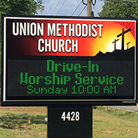 Church Sign for Union Methodist Church