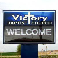 Church Sign for Victory Baptist Church