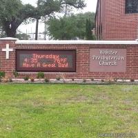 Church Sign for Webster Presbyterian Church