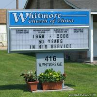 Church Sign for Whitmore Church of Christ