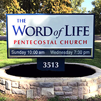 Church Sign for Word of Life Church