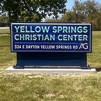 Church Sign for Assembly of God Christian Center