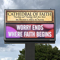 Church Sign for Cathedral of Faith Baptist Church