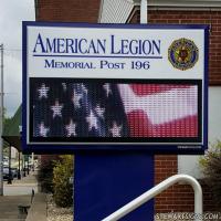 Civic Sign for American Legion Post 196