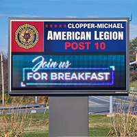 Civic Sign for American Legion - Post 10