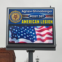 Civic Sign for Pioneer American Legion Post 307