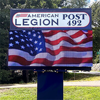 Civic Sign for American Legion Post 492