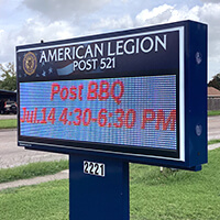 Civic Sign for American Legion Post 521