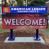 Civic Sign for American Legion Rahway Post 5