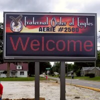 Civic Sign for Fraternal Order of Eagles Aerie #2580