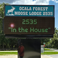 Civic Sign for Moose Lodge 2535