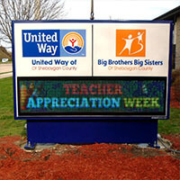 Civic Sign for United Way of Sheboygan County