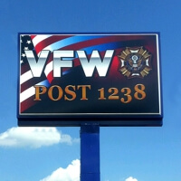 Civic Sign for VFW Post 1238