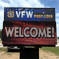 Civic Sign for VFW Post 1309