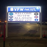 Civic Sign for Veterans of Foreign Wars Post 1577
