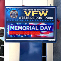 Civic Sign for VFW Westside Post 7380