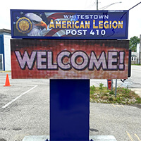 Civic Sign for Whitestown American Legion Post 410