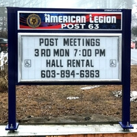 Civic Sign for American Legion Post 63