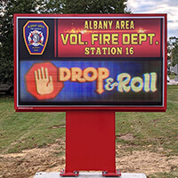 Municipal Sign for Albany Area Volunteer Fire Department
