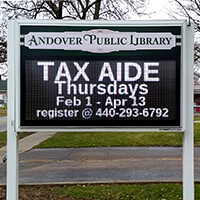 Municipal Sign for Andover Public Library