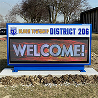 School Sign for Bloom Township District 206