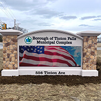 Municipal Sign for Tinton Falls Borough Hall