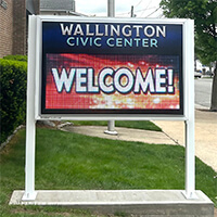 Civic Sign for Borough of Wallington Civic Center