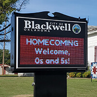 Municipal Sign for City of Blackwell