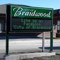 Municipal Sign for City of Braidwood