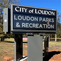 Municipal Sign for City of Loudon - Lions Club Pavilion