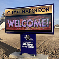 Municipal Sign for Town of Napoleon
