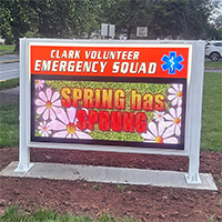 Municipal Sign for Clark Volunteer Emergency Squad