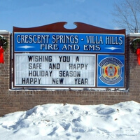Municipal Sign for Crescent Springs - Villa Hills Fire & E M S