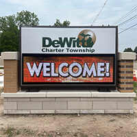 Municipal Sign for Dewitt Charter Township