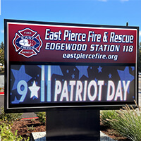 Municipal Sign for East Pierce Fire and Rescue Station 118