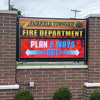 Municipal Sign for Fairfield Township Fire Department