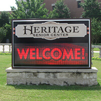 Municipal Sign for Heritage Senior Center