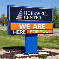 Civic Sign for Hopewell Center, Inc.