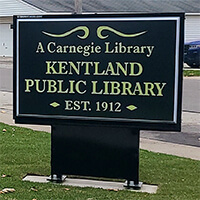 Municipal Sign for Kentland Jefferson Township Public Library