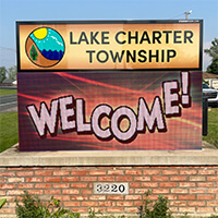Municipal Sign for Lake Charter Township