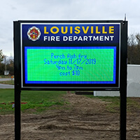 Municipal Sign for Louisville Volunteer Fire Department