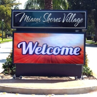 Municipal Sign for Miami Shores Village