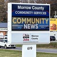 Municipal Sign for Morrow County Job and Family Services