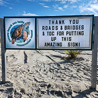 Municipal Sign for Navarre Beach Sea Turtle Conservation Center