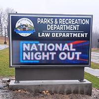 Municipal Sign for City of Parma Parks and Recreation