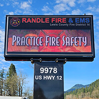 Municipal Sign for Lewis County Fire Protection District 14
