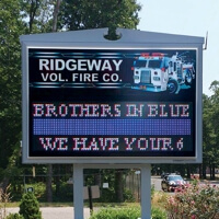Municipal Sign for Ridgeway Volunteer Fire Department