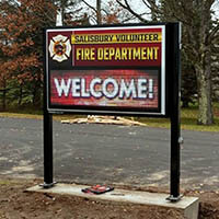 Municipal Sign for Salisbury Fire Department